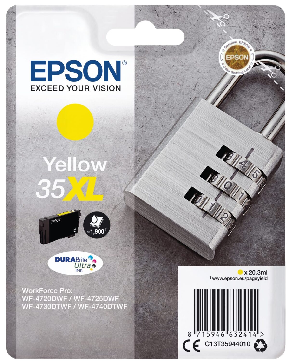EPSON Tintenpatrone XL yellow T359440 WF-4720/4725DWF 1900 Seiten – Hochwertig & günstig bei ShopDeca