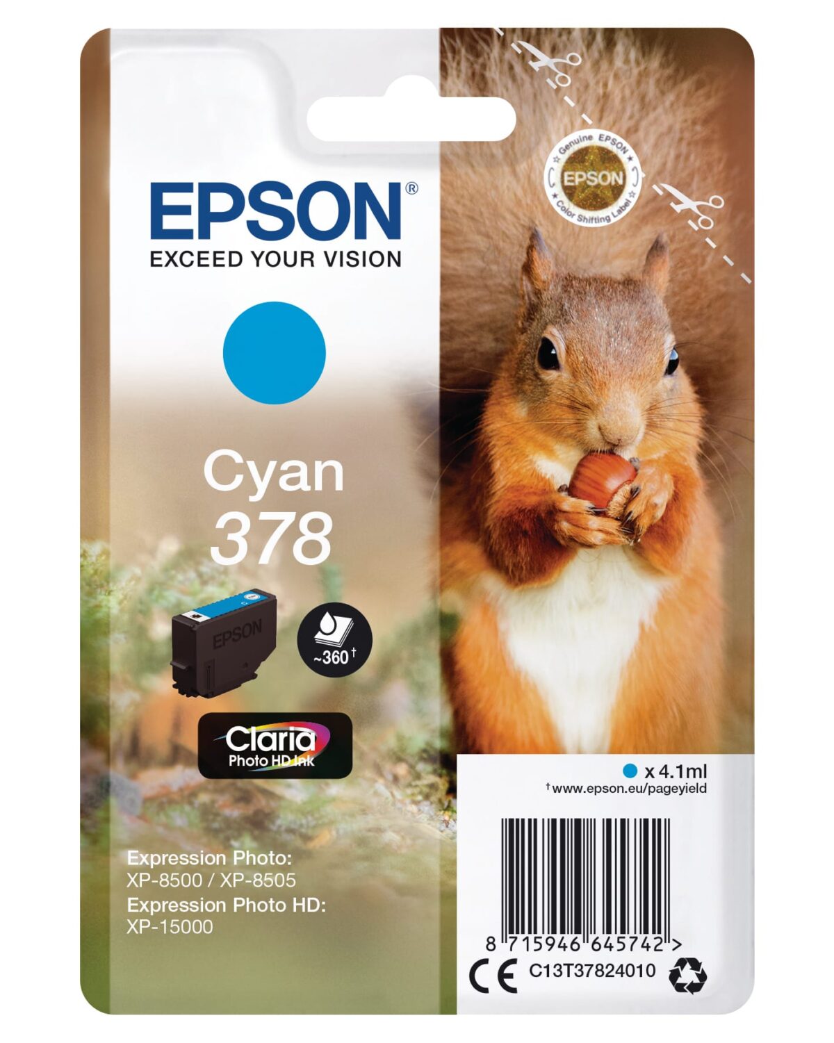 EPSON Tintenpatrone 378 cyan T378240 XP-8500/8505/15000 360 Seiten – Hochwertig & günstig bei ShopDeca