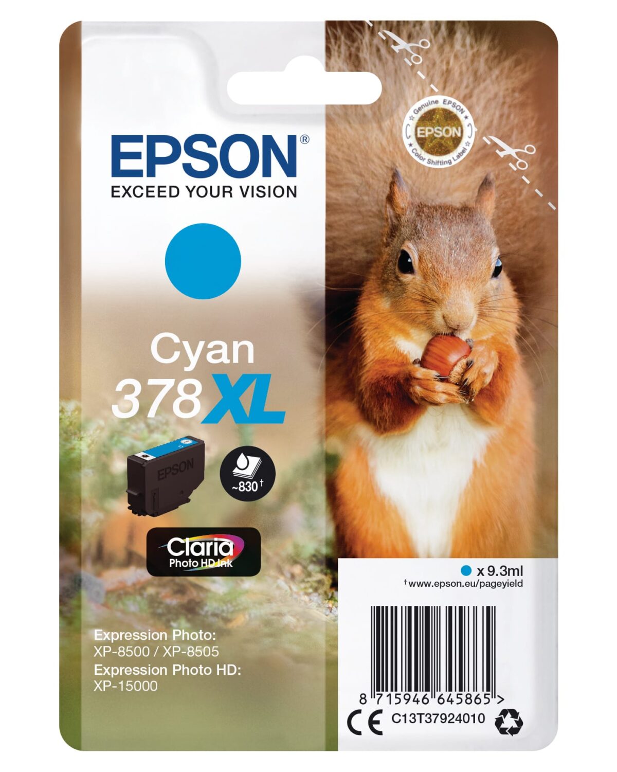 EPSON Tintenpatrone 378XL cyan T379240 XP-8500/8505/15000 830 Seiten – Hochwertig & günstig bei ShopDeca