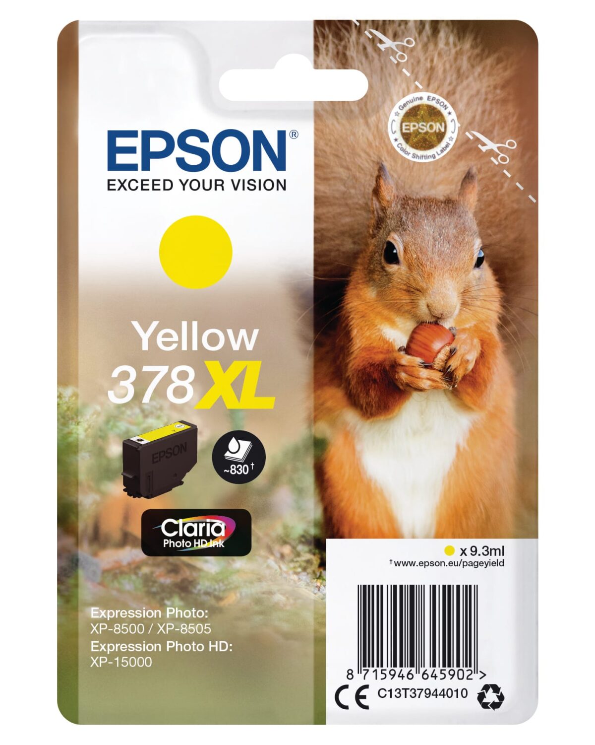 EPSON Tintenpatrone 378XL yellow T379440 XP-8500/8505/15000 830 Seiten – Hochwertig & günstig bei ShopDeca