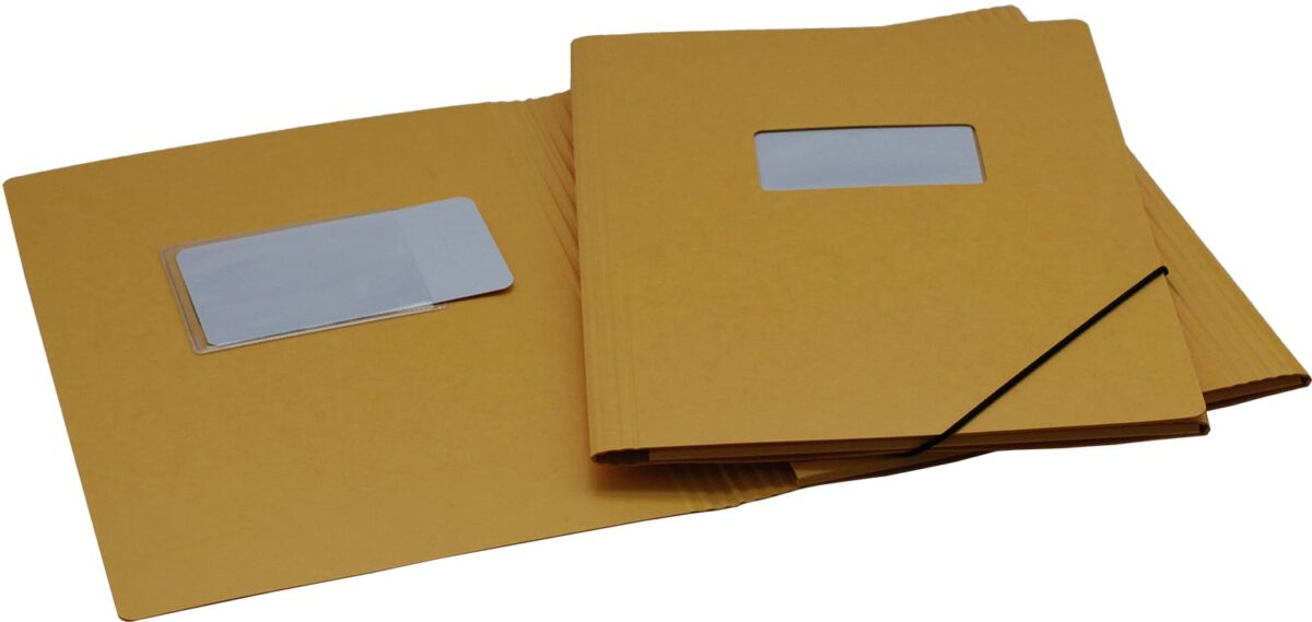 EROLA Gummibandmappe 650my A4 33299F gelb Pressspan mit Fenster – Hochwertig & günstig bei ShopDeca