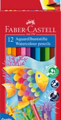 FABER-CASTELL Farbstift Kinder Aquarell 114413 12er Etui