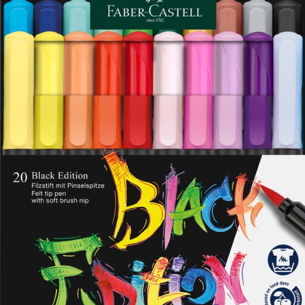 FABER-CASTELL Fasermaler Black Edition 116452 20er Etui