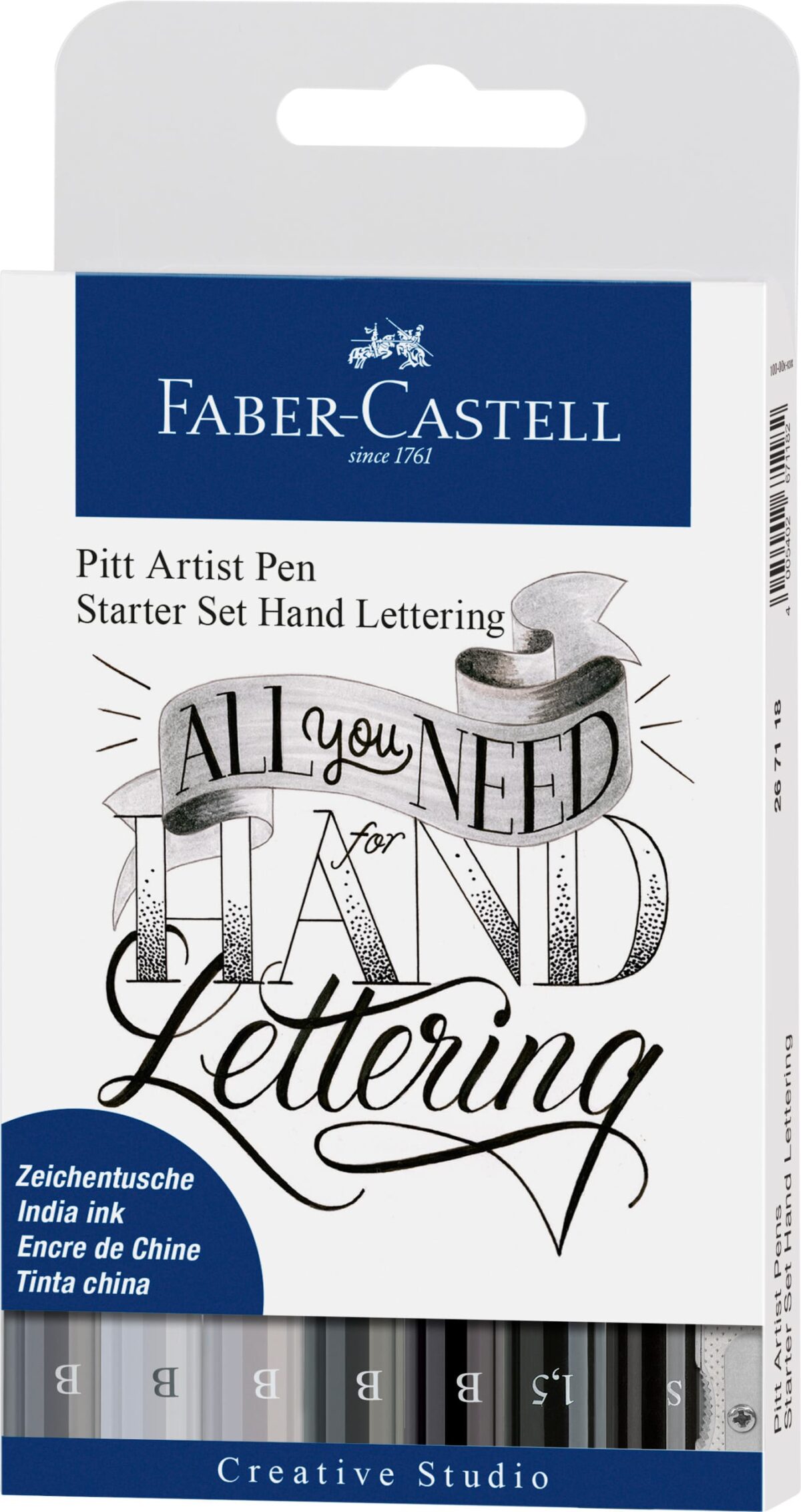 FABER-CASTELL Pitt Art Pen Handlettering 267118 schwarz 8 Stück – Hochwertig & günstig bei ShopDeca