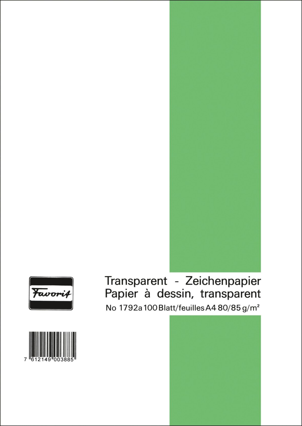 FAVORIT Transparentpapier A4 1792 A 80/85g 100 Blatt – Hochwertig & günstig bei ShopDeca