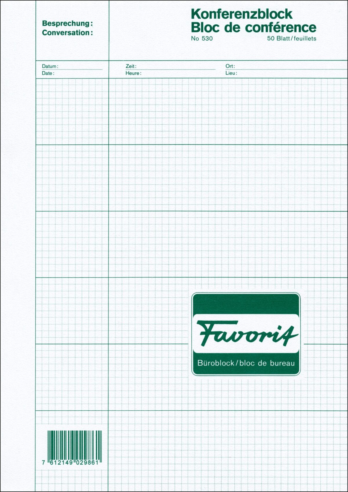 FAVORIT Konferenzblock A4 530 kariert 50 Blatt – Hochwertig & günstig bei ShopDeca