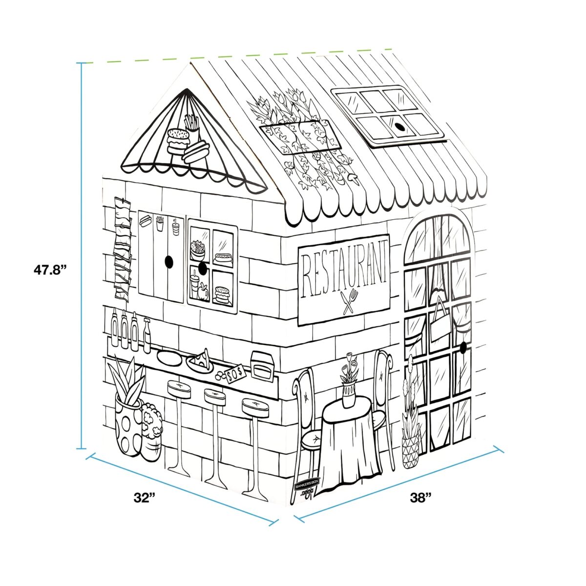 FELLOWES Spielhaus BANKERS BOX 1232501 Candy Shop 121x97x81cm – Hochwertig & günstig bei ShopDeca