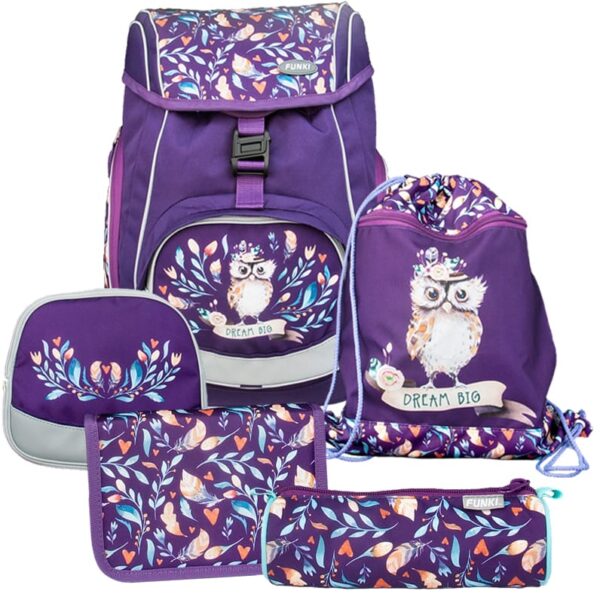 FUNKI Flexi-Bag Set Hippie Owl 6040.608 flieder 5-teilig