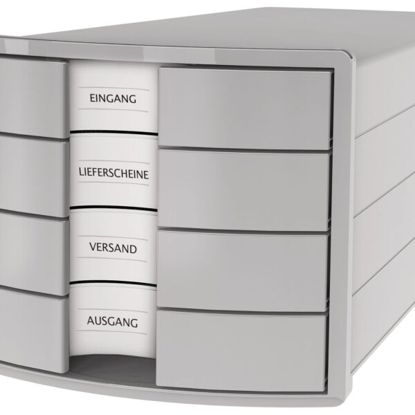 HAN Schubladenbox IMPULS A4/C4 1012-11 grau 4 Schubladen