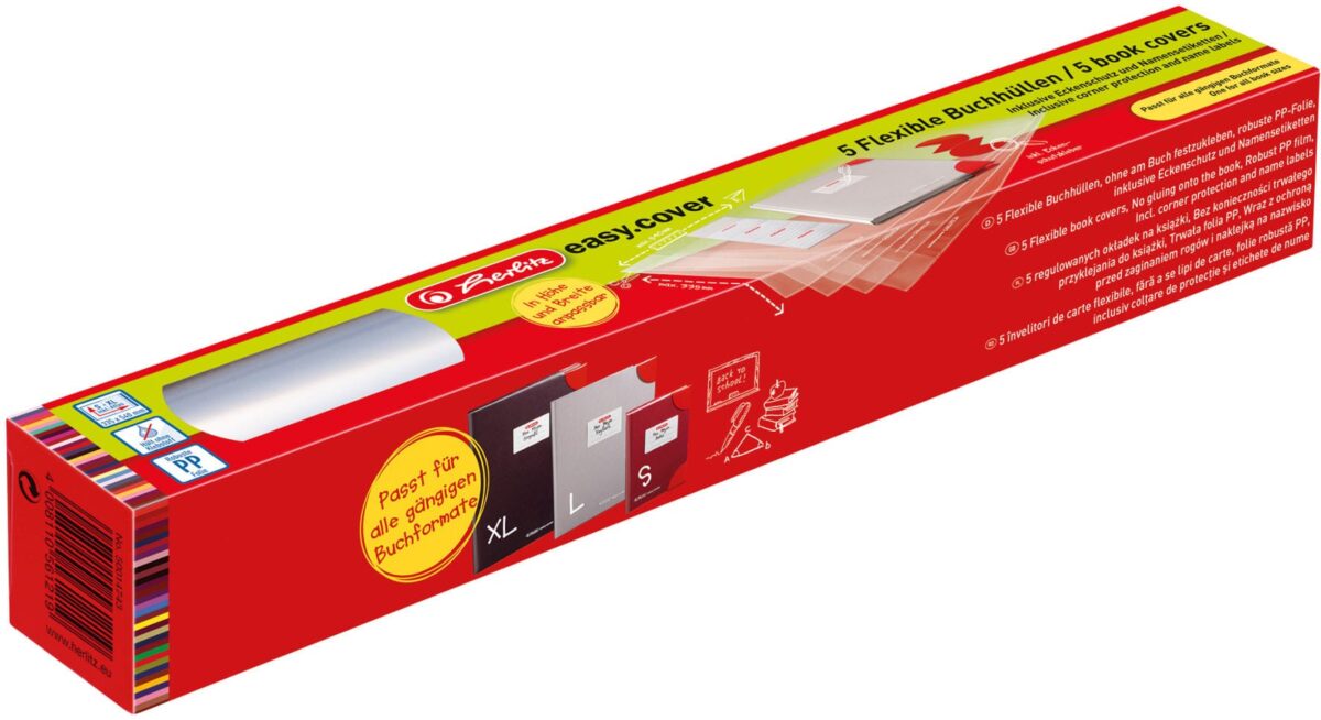 HERLITZ Buchhülle easy cover 50014743 5 Stück Flexibel – Hochwertig & günstig bei ShopDeca