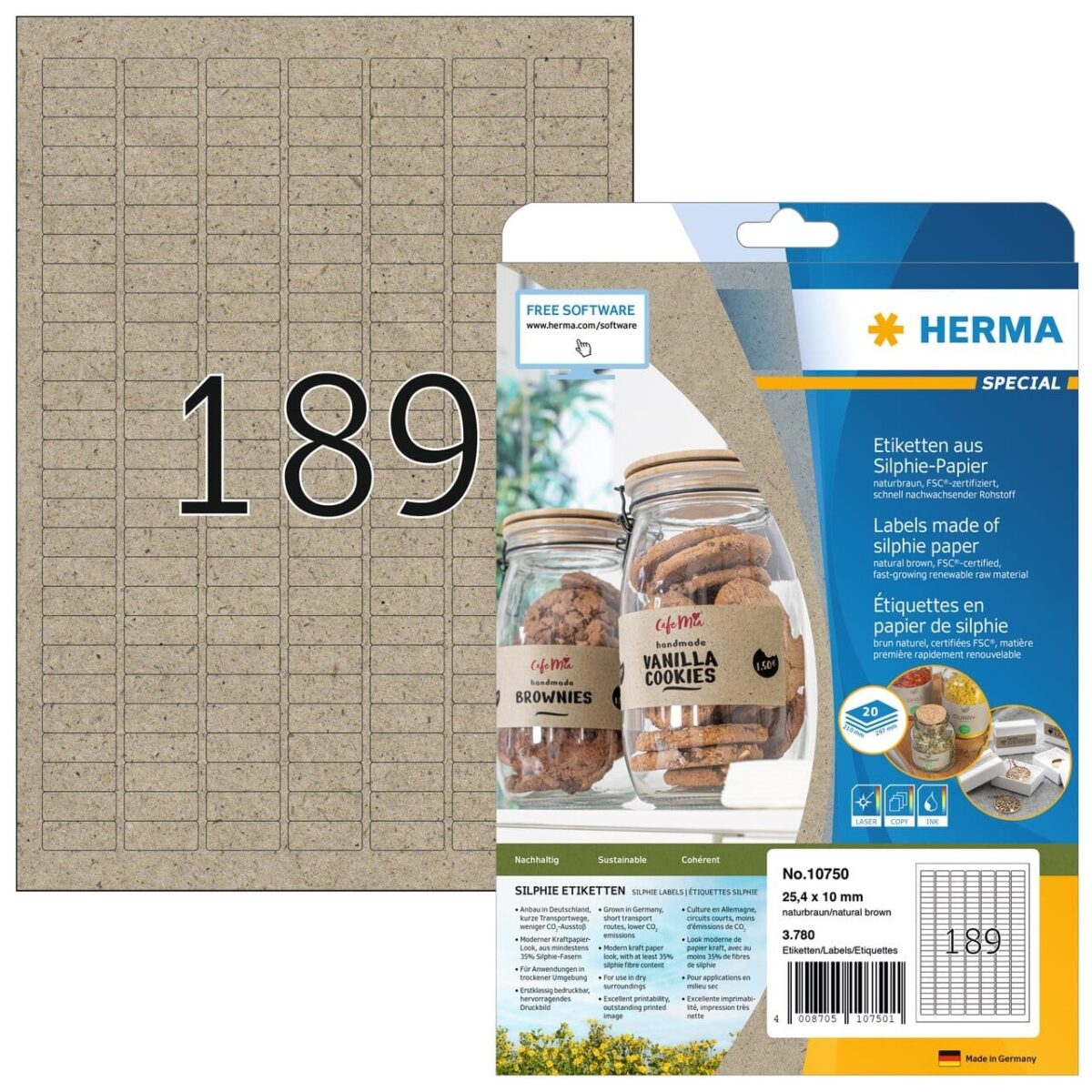 HERMA Etiketten 25,4 x 10 mm 10750 aus Silphie-Papier 3780 Stück – Hochwertig & günstig bei ShopDeca