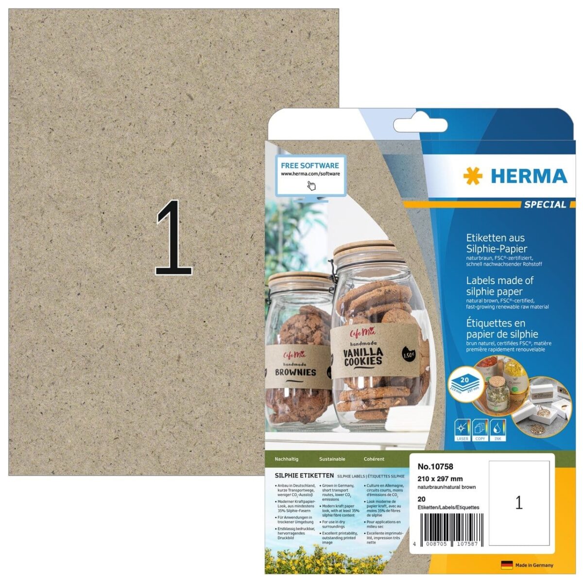 HERMA Etiketten 210 x 297 mm 10758 aus Silphie-Papier 20 Stück – Hochwertig & günstig bei ShopDeca