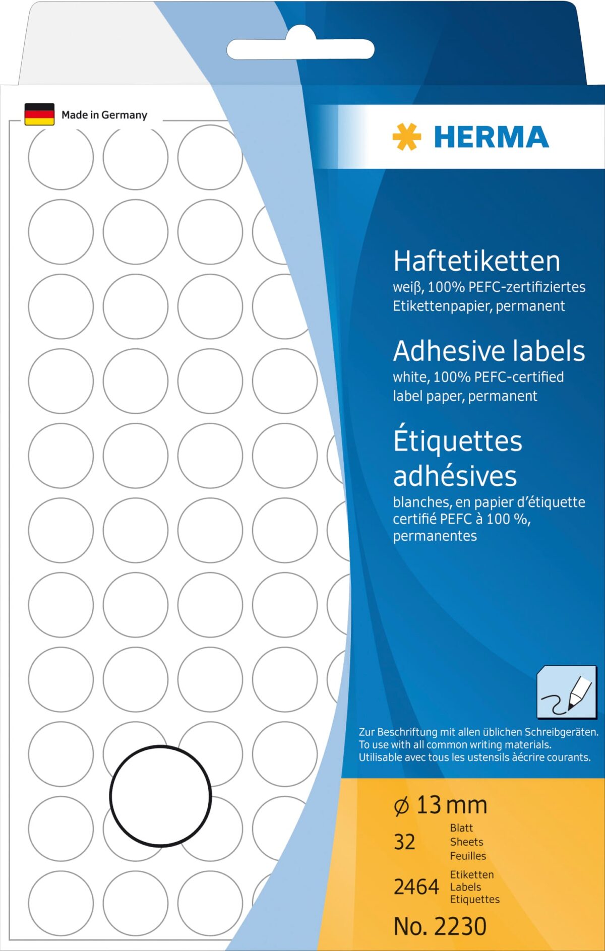 HERMA Etiketten rund 13mm 2230 weiss 2464 Stück – Hochwertig & günstig bei ShopDeca