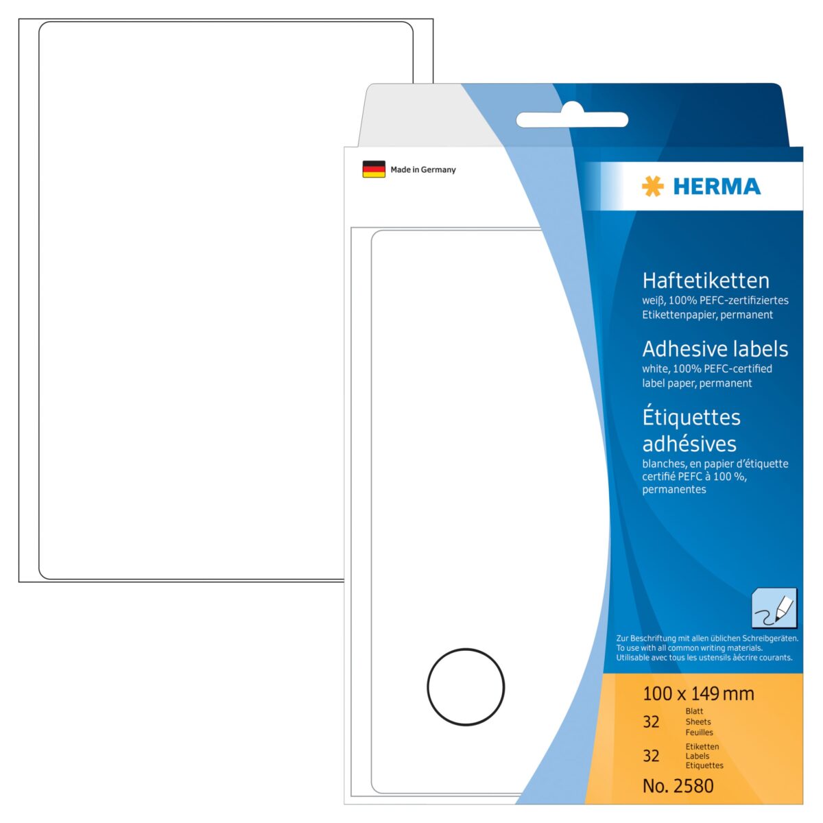 HERMA Etiketten 100×149mm 2580 weiss 32 Stück – Hochwertig & günstig bei ShopDeca