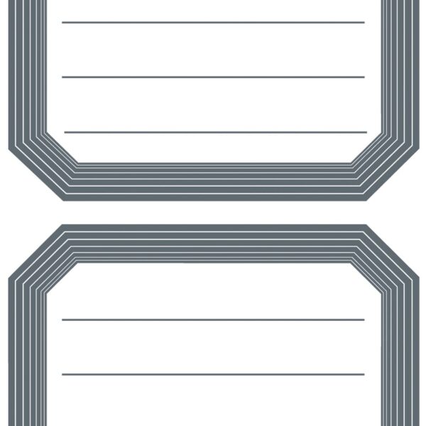 HERMA Heftschilder 55×82mm 5719 Rand grau, liniert 12 Stück