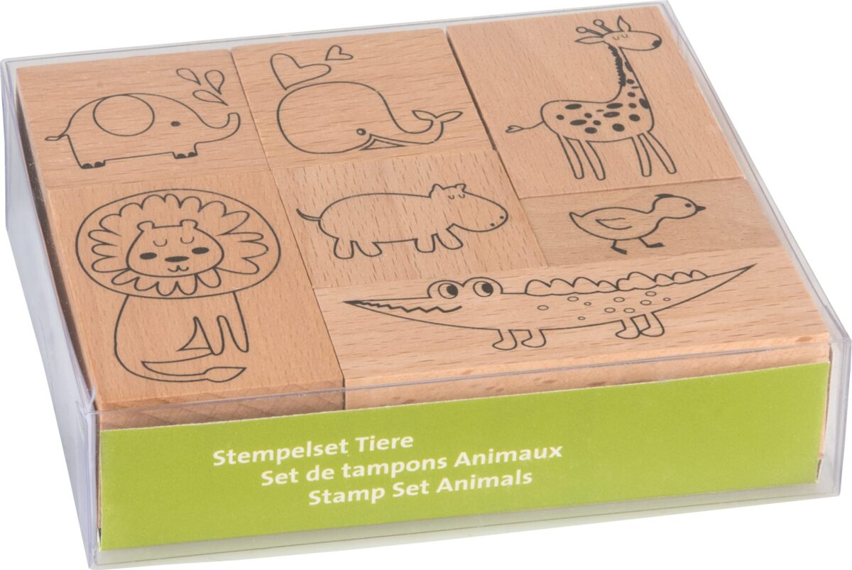 HEYDA Stempel-Set Tiere 12x10x3cm 204888688 Holz 7-teilig – Hochwertig & günstig bei ShopDeca