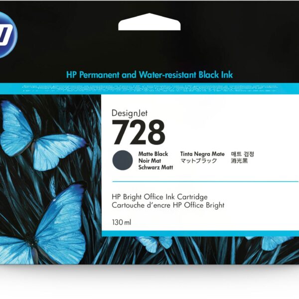 HP Tintenpatrone 728 matte black 3WX25A DesignJet T730/T830 130ml