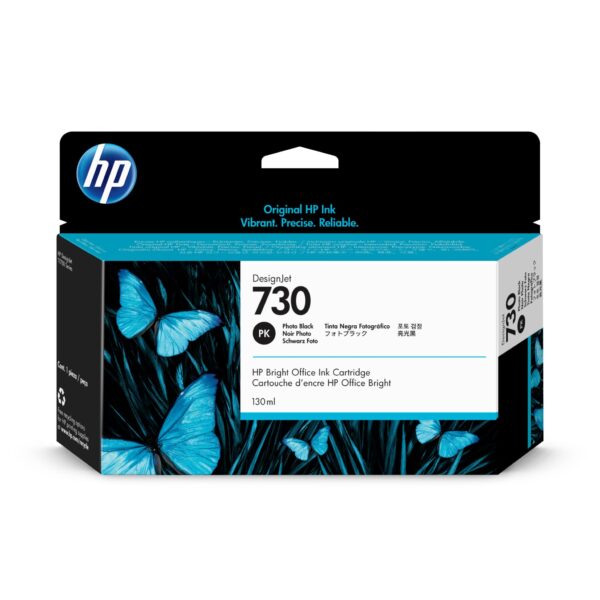 HP Tintenpatrone 730 photo black P2V67A DesignJet T1700 130ml