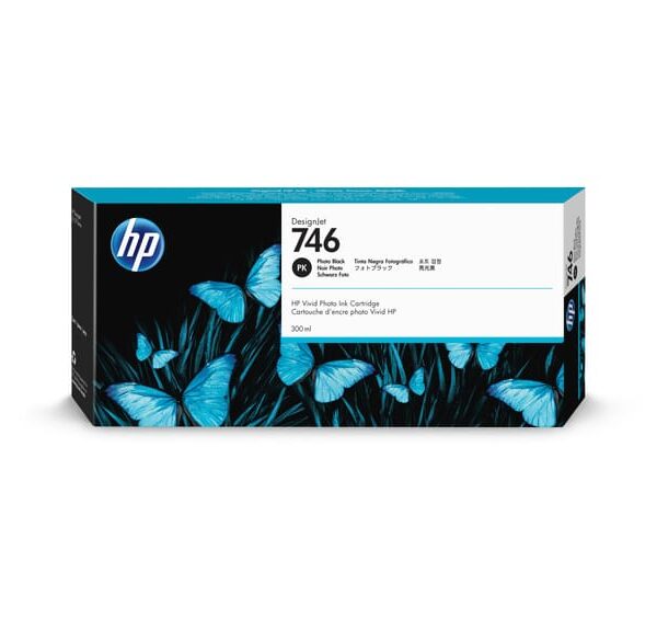 HP Tintenpatrone 746 photo black P2V82A DesignJet Z6 300ml