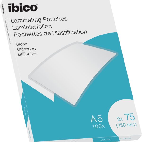 IBICO Laminiertasche A5 627314 glanz, 75my 100 Stk