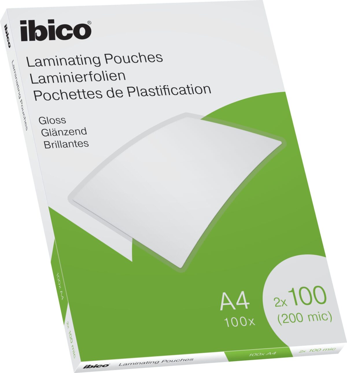 IBICO Laminiertasche A4 627317 glanz, 100my 100 Stk – Hochwertig & günstig bei ShopDeca