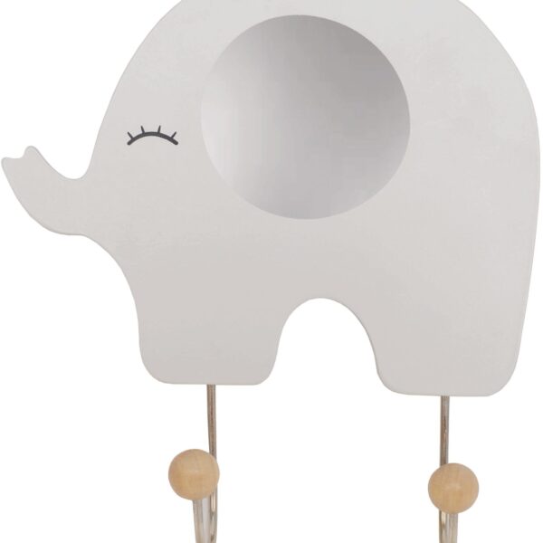 JABADABADO Garderobe Elefant R16044 grau 17x18cm