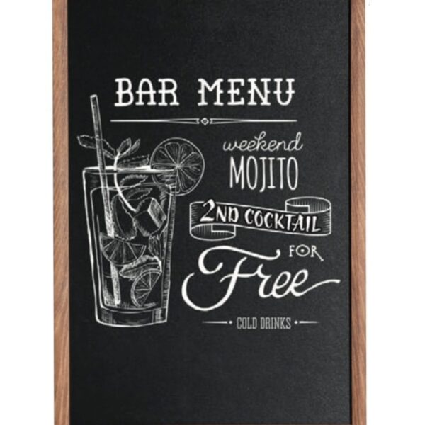 Kreidetafel Wood Slide-in, dunkel
