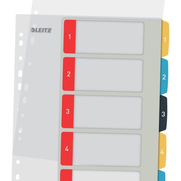 LEITZ Register Cosy PP multicolor A4 1240-00-00 Zahlen 1-5