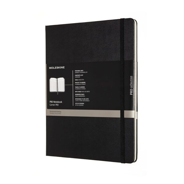 MOLESKINE Notizbuch Pro 25x1,5x19cm 620800 schwarz, 192 Seiten