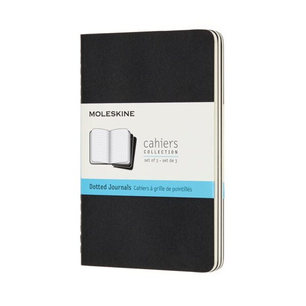 MOLESKINE Notizheft 3x 14x1.2x9cm 719206 gepunktet, schwarz, 64 Seiten