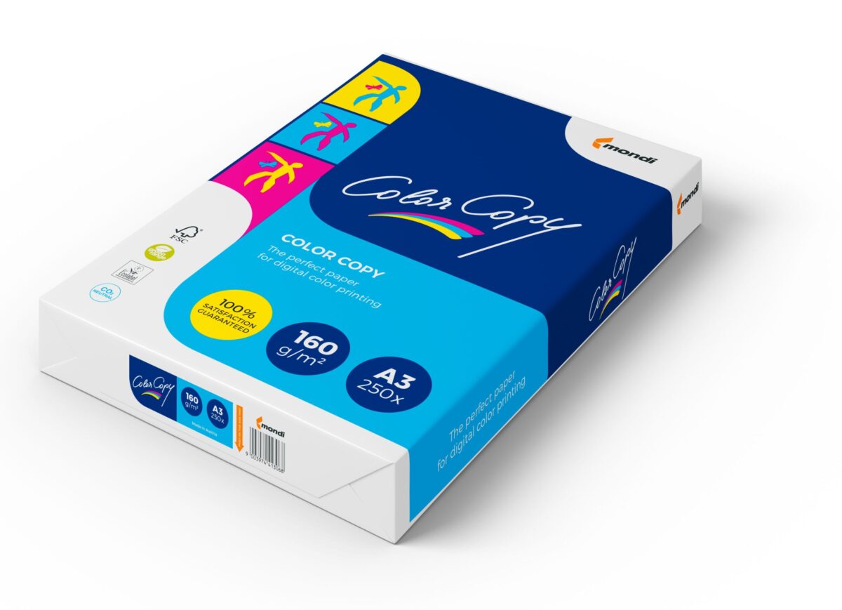 MONDI Color Copy Paper A3 88008635 160g, weiss 250 Blatt – Hochwertig & günstig bei ShopDeca