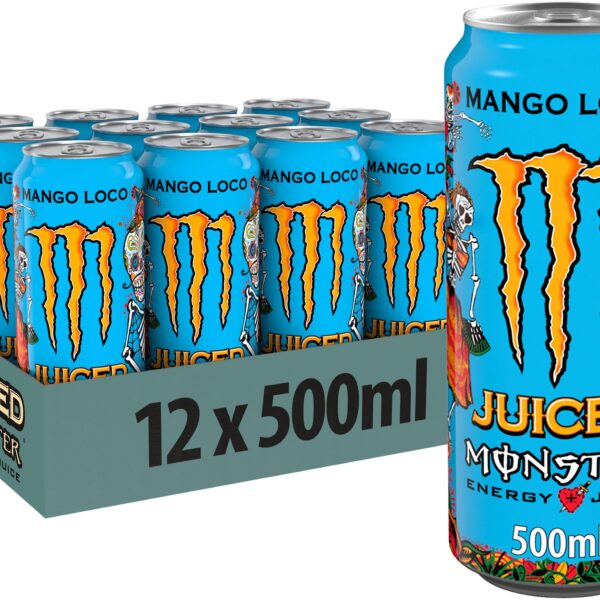 MONSTER ENERGY Juice Mango Loco, Alu 129400001601 50 cl, 12 Stk