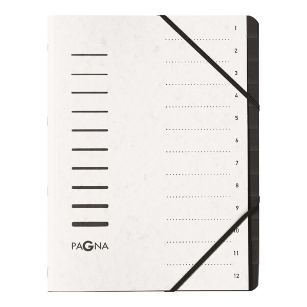 PAGNA Fächermappe Office A4 40059-08 weiss 1-12
