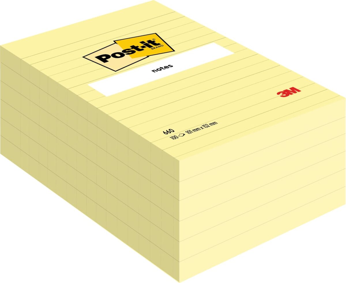 POST-IT Haftnotizen 152x102mm 660Y gelb, 100 Blatt, liniert – Hochwertig & günstig bei ShopDeca