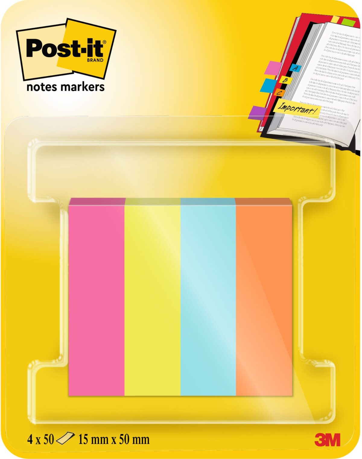 POST-IT Page Marker 15x50mm 670-4-POP 4 Farben 4x50 Streifen – Hochwertig & günstig bei ShopDeca