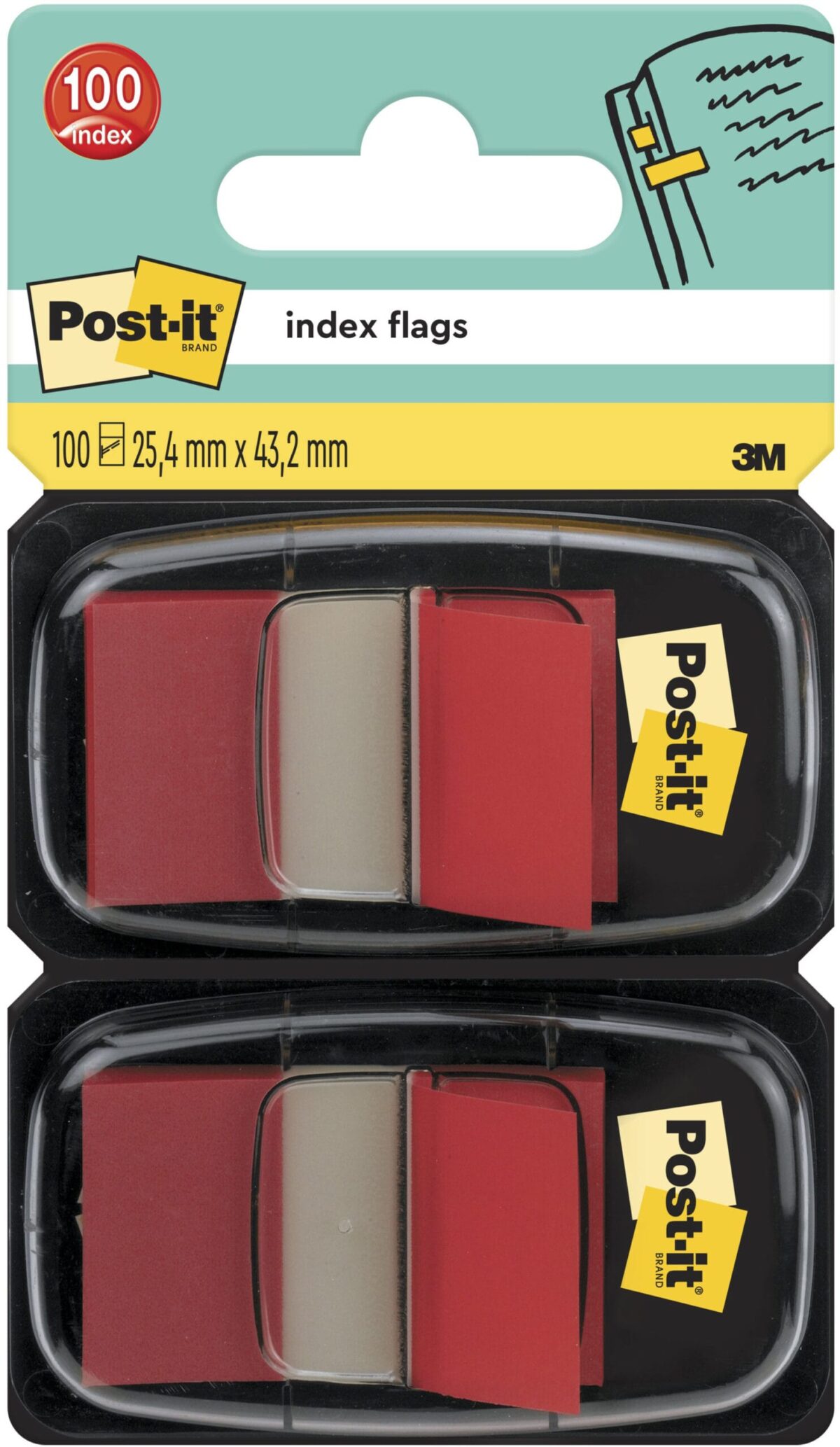 POST-IT Index 2er Set 25,4x43,2mm 680-R2 rot 2x50 Stück – Hochwertig & günstig bei ShopDeca