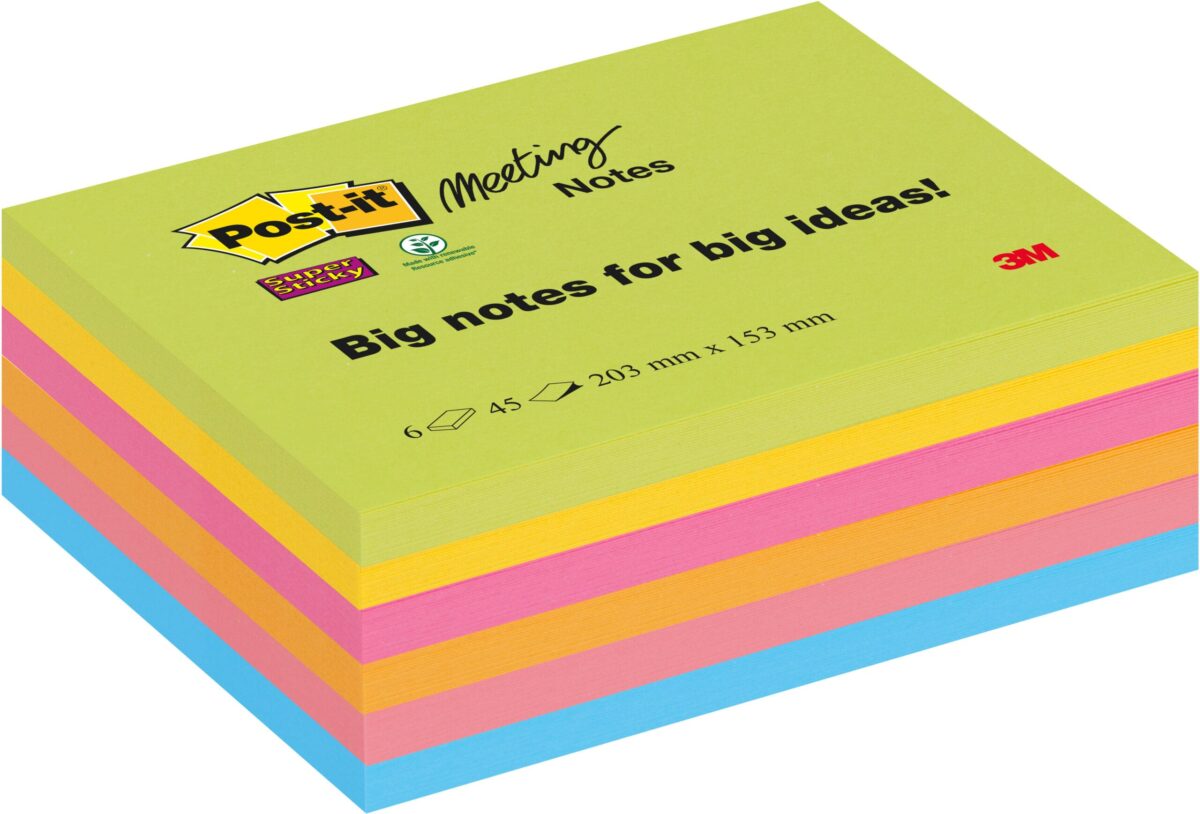 POST-IT Super Sticky Meeting 203x152mm 8645-6SS-EU 6x45 Blatt – Hochwertig & günstig bei ShopDeca