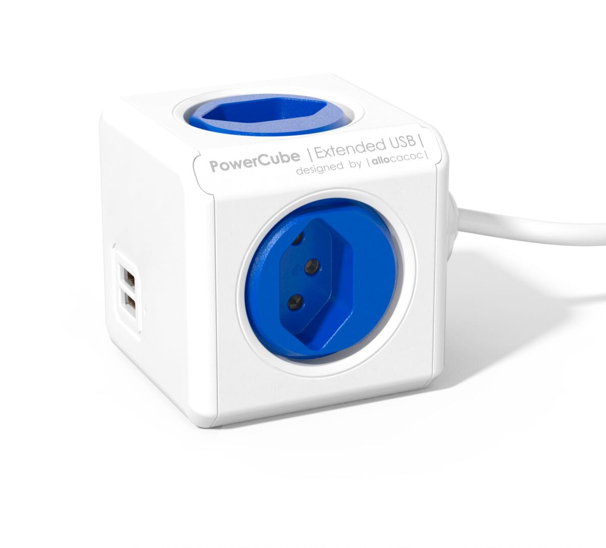 POWERCUBE Socket extend blue 66.7890BL 4xT.13 2xUSB 5V 2.1A – Hochwertig & günstig bei ShopDeca