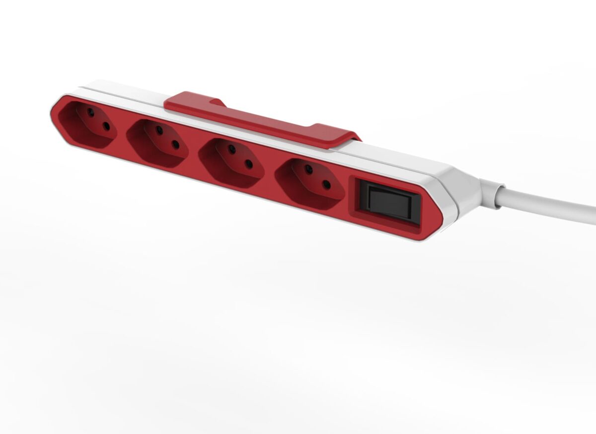 POWERCUBE Socket-rail red/white 66.9121 4x Typ 13 plug – Hochwertig & günstig bei ShopDeca