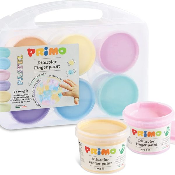 PRIMO Fingermalfarbe Pastell 2212TD6PAST 6x100g