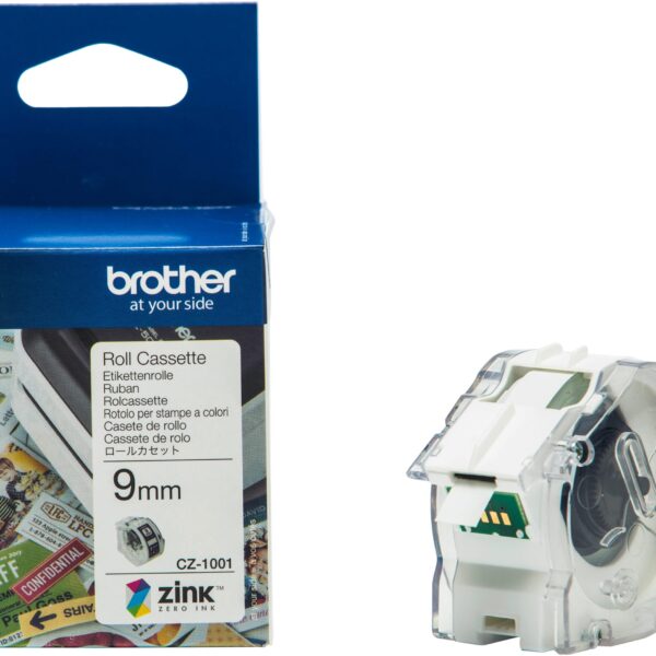 PTOUCH Colour Paper Tape 9mm/5m CZ-1001 VC-500W Compact Label Printer