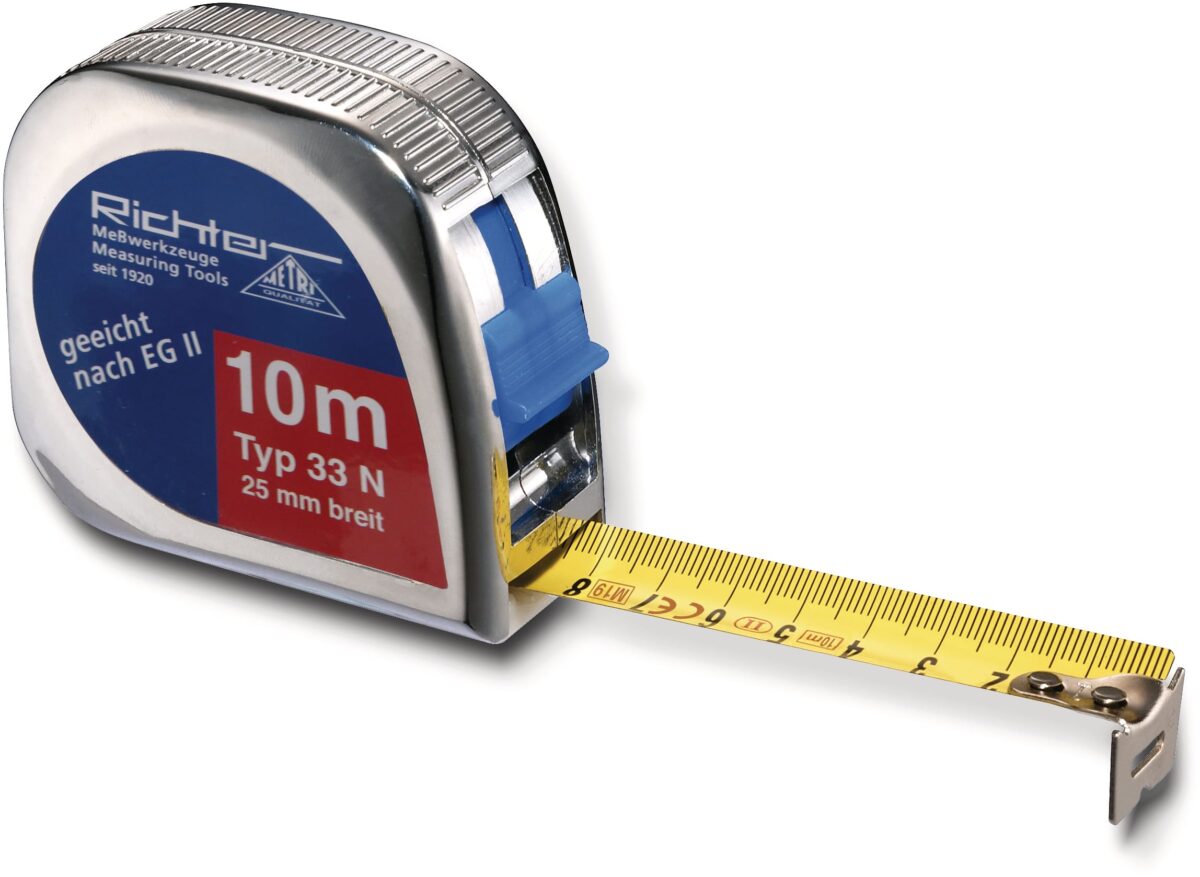 RIEFFEL SWITZERLAND Rollmeter 10m 1210 SB chrom – Hochwertig & günstig bei ShopDeca