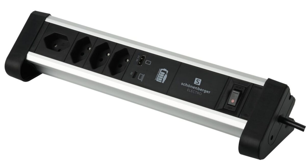 S-ELECTRO Tischsteckdosenleiste Alu 85.835.4AL USB C/A – Hochwertig & günstig bei ShopDeca