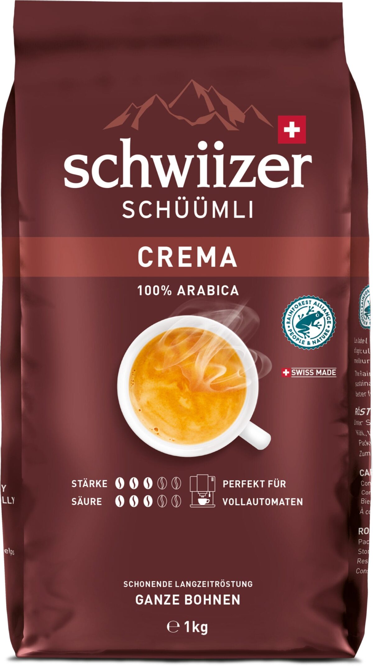 SCHWIIZER Schüümli Crema 1kg 10167787 Bohnenkaffee – Hochwertig & günstig bei ShopDeca