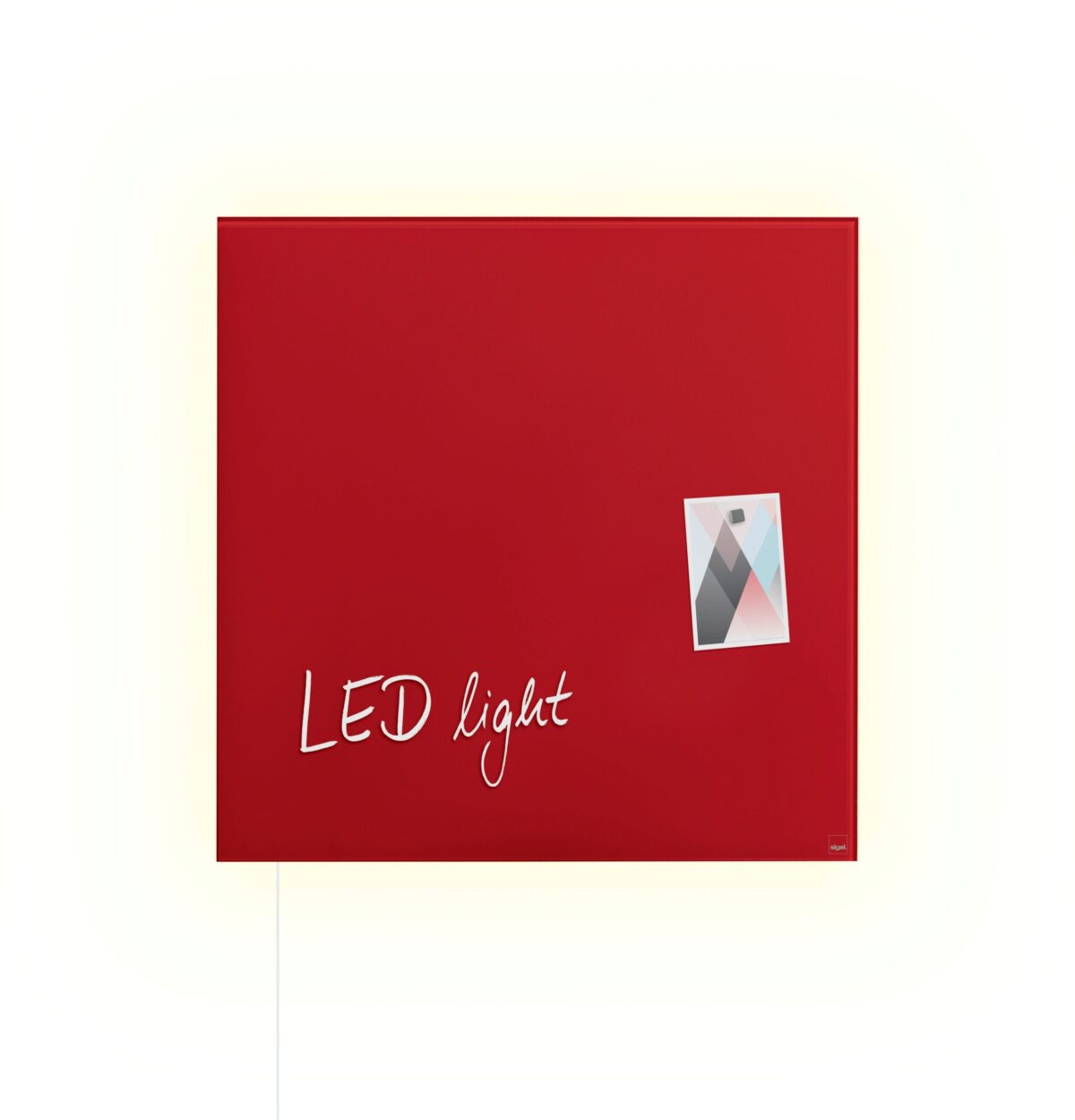 SIGEL Glas-Magnetboard LED GL402 rot 480x480x15mm – Hochwertig & günstig bei ShopDeca