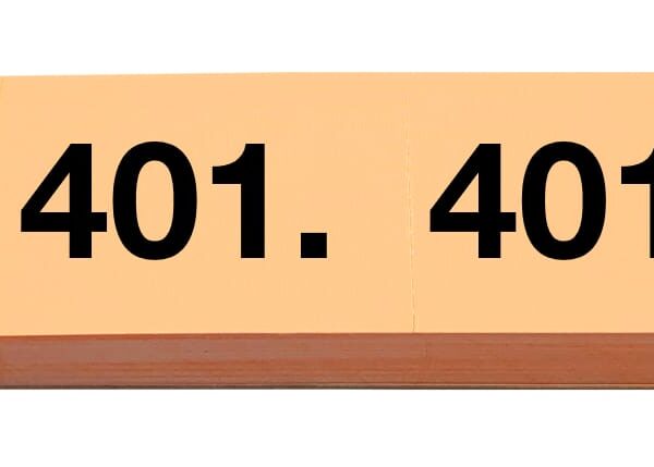 SIMPLEX Garderobenblock 401-500 13101 orange 100 Blatt