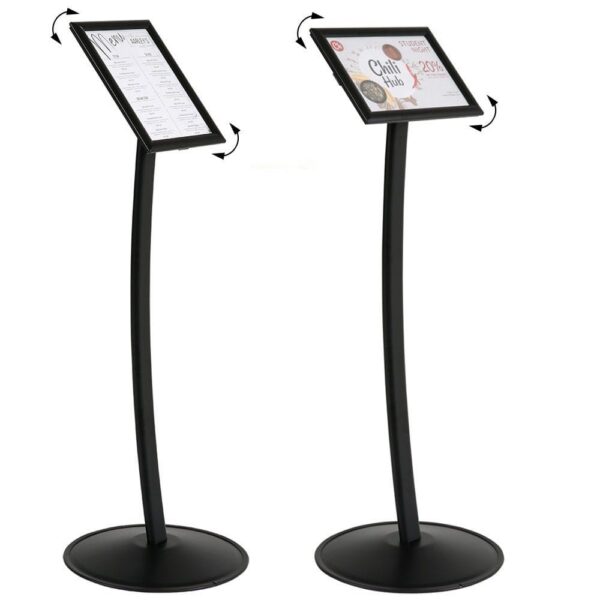 Infoständer gebogen Outdoor schwarz