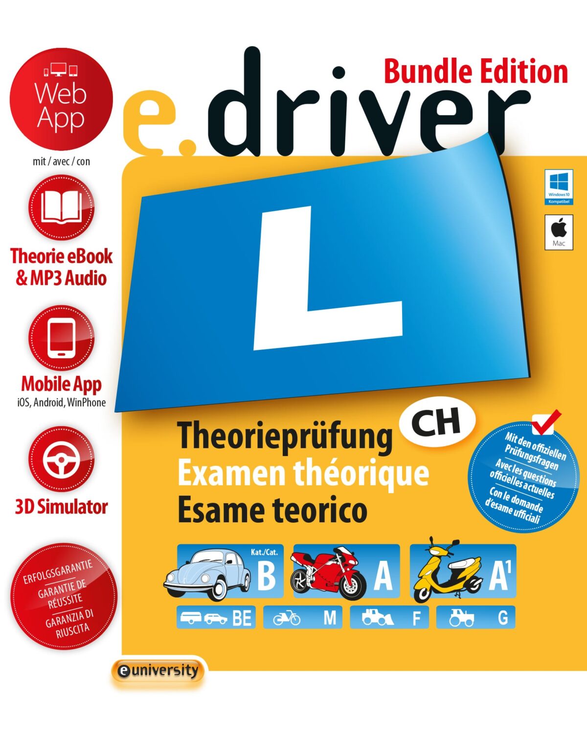 SMARTDRIVER e.driver Web App Bundle 978-3-908493-67-9 Fahrschule (D/F/I) – Hochwertig & günstig bei ShopDeca