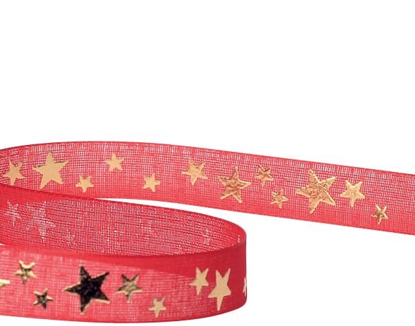 SPYK Band Cubino Étoiles 1031.1654 16mmx3m Rot-Gold