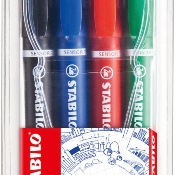 STABILO Feinschreiber sensor 0,3mm(F) 189/4 4 Farben
